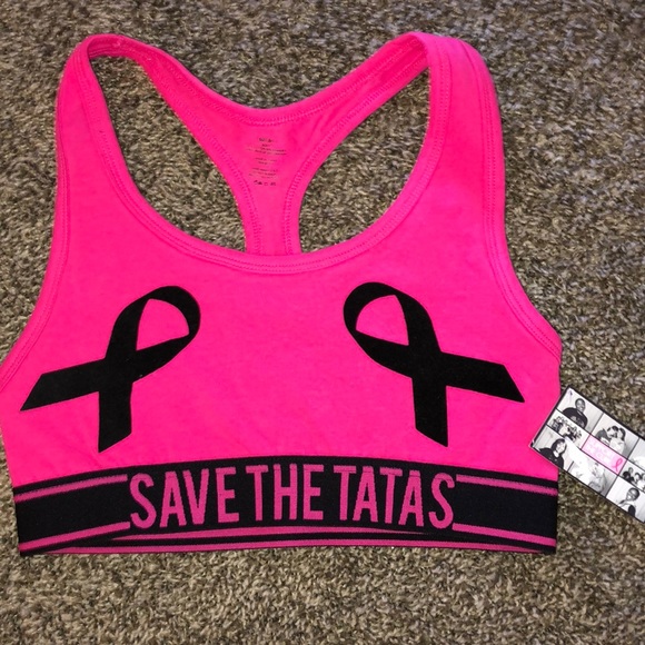 support the cure Other - NWT SAVE THE TATAS BREAST CANCER CURE SPORTS BRA S